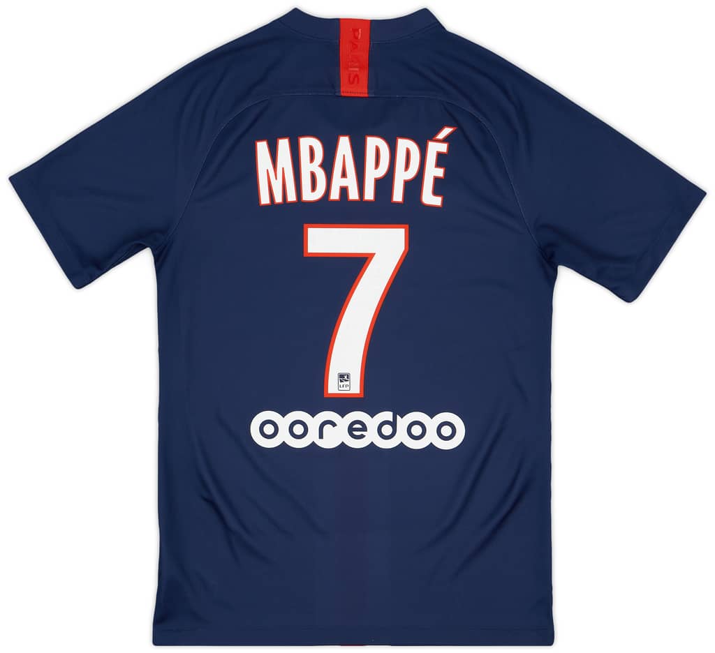 2019-20 Paris Saint-Germain Home Shirt Mbappe #7 - 8/10 - (S)