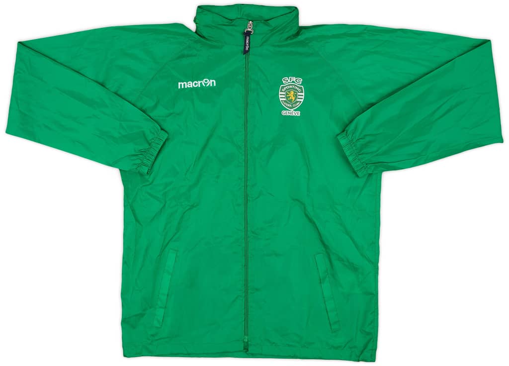 2015-16 Sporting CP Geneve Macron Hooded Rain Jacket - 9/10 - (S)