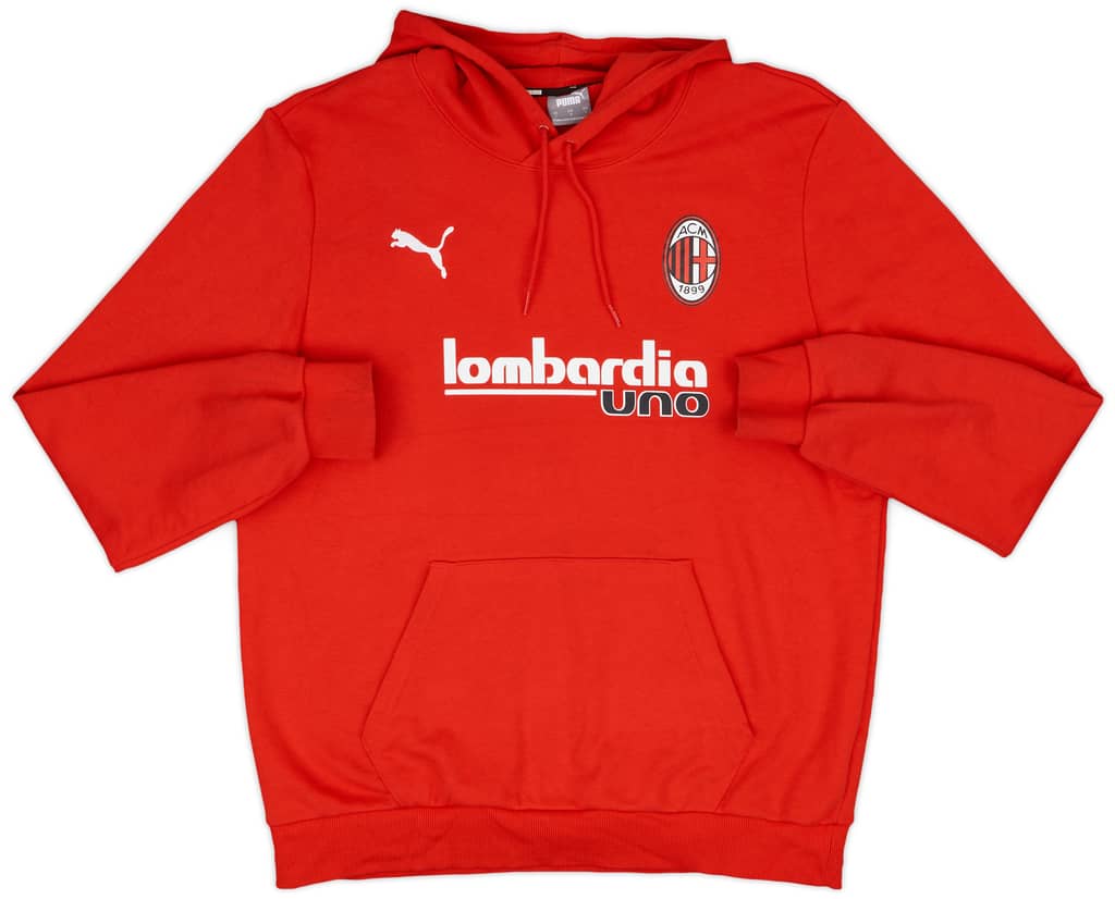 2021-22 AC Milan Puma Hooded Sweat Top - 9/10 - (L)