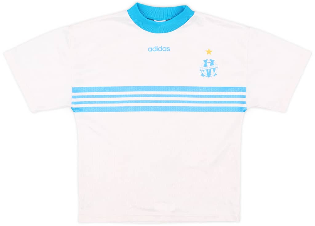 1996-97 Olympique Marseille Basic Home Shirt - 8/10 - (M.Boys)