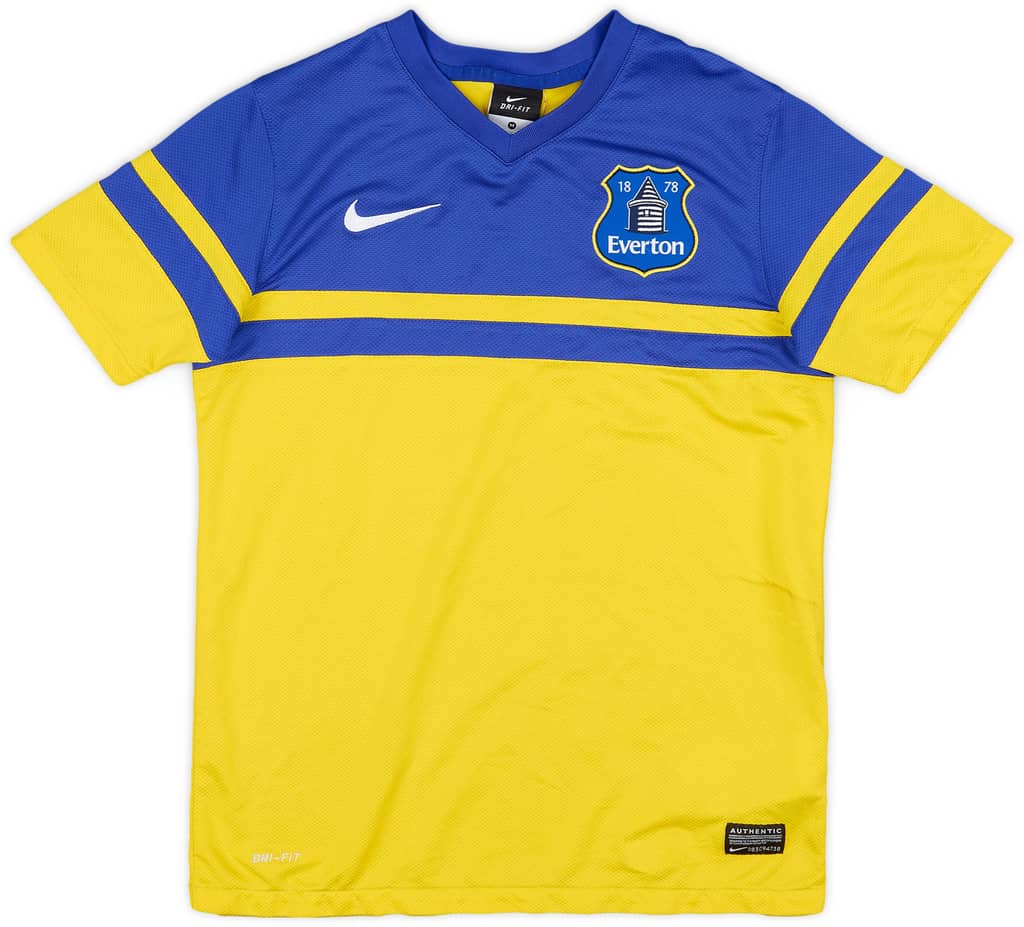 2013-14 Everton Away Shirt Baines #3 - 6/10 - (M.Boys)