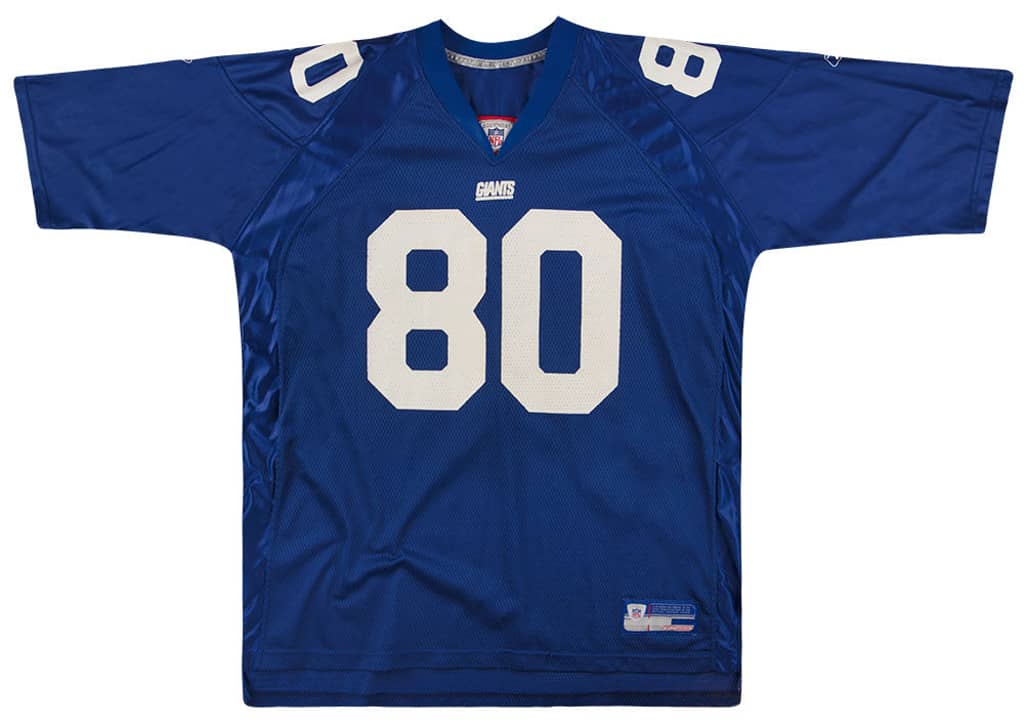 2002-04 New York Giants Shockey #80 Reebok On Field Jersey (Home) XXL