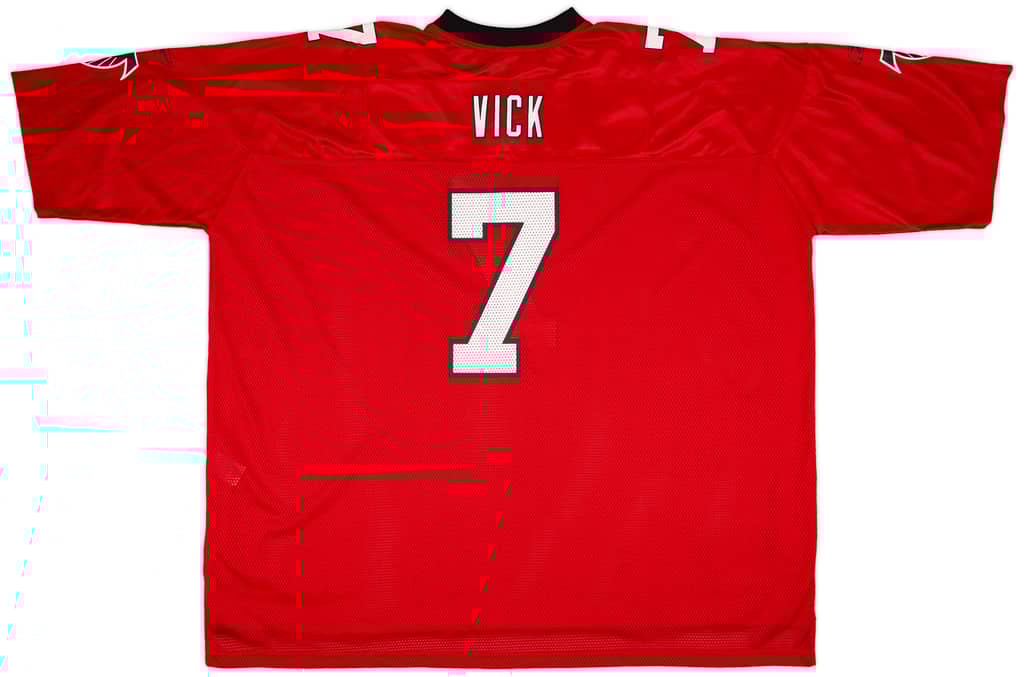 2002 Atlanta Falcons Vick #7 Reebok On Field Alternate Jersey - 9/10 - (5XL)