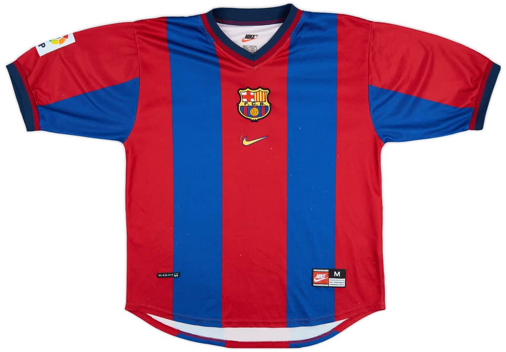 1998-00 Barcelona Home Shirt Rivaldo #11 - 9/10 - (M)