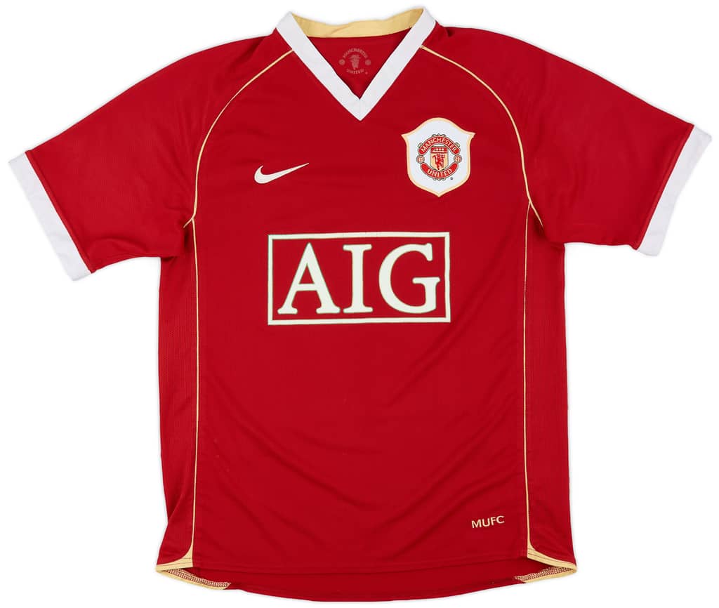 2006-07 Manchester United Home Shirt Solskjaer #20 - 6/10 - (S)