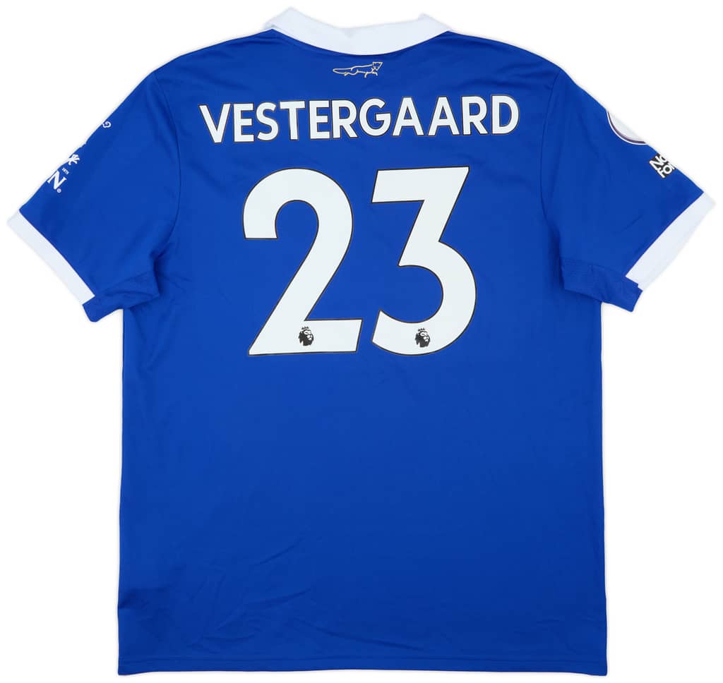 2022-23 Leicester Match Issue Home Shirt Vestergaard #23 (v Manchester City)