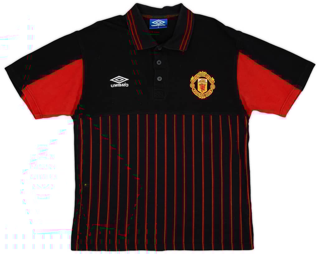 1998-99 Manchester United Umbro Polo Shirt - 9/10 - (M)