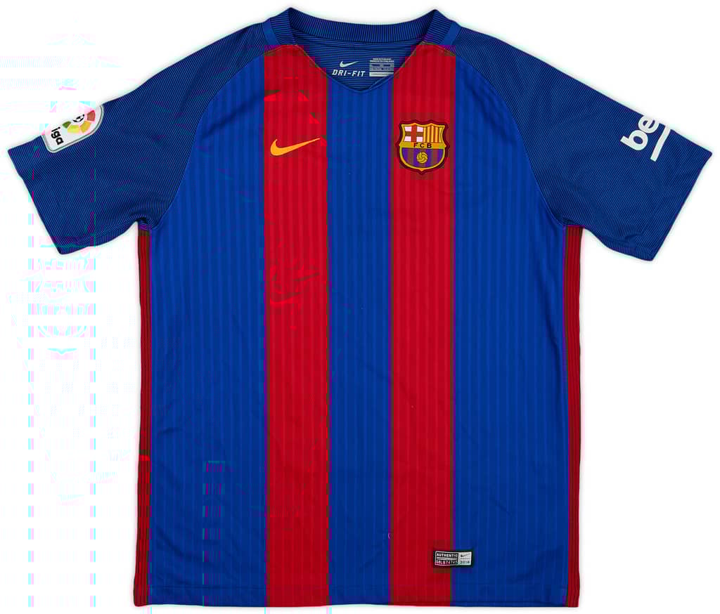 2016-17 Barcelona Home Shirt - 9/10 - (XL.Boys)