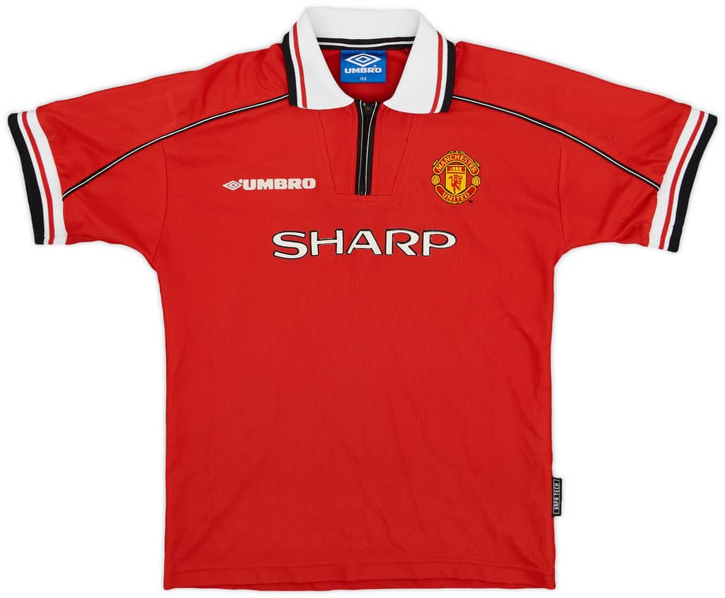 1998-00 Manchester United Home Shirt - 7/10 - (L.Boys)