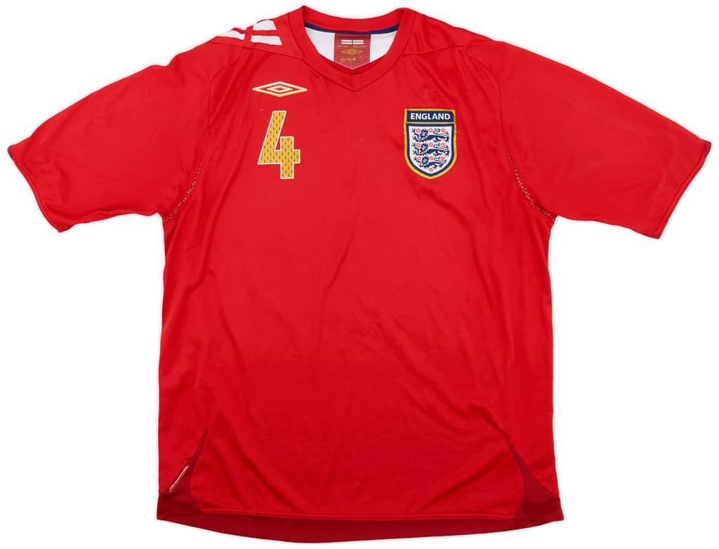 2006-08 England Away Shirt Gerrard #4 - 5/10 - (XL)