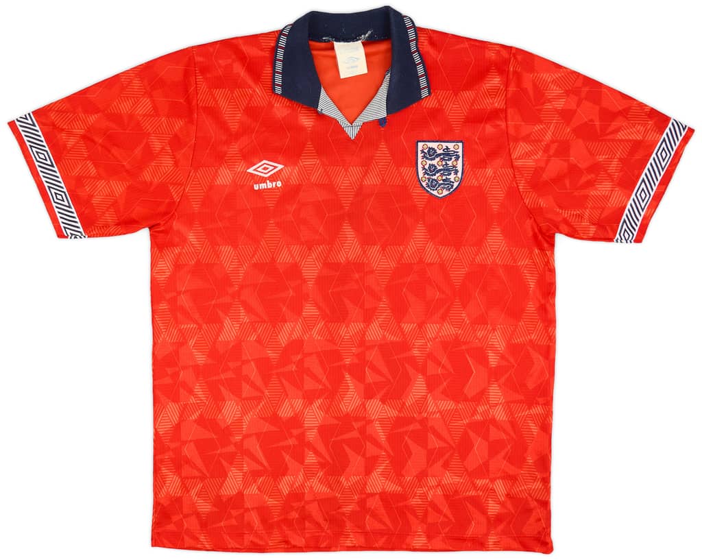 1990-93 England Away Shirt - 8/10 - (L)