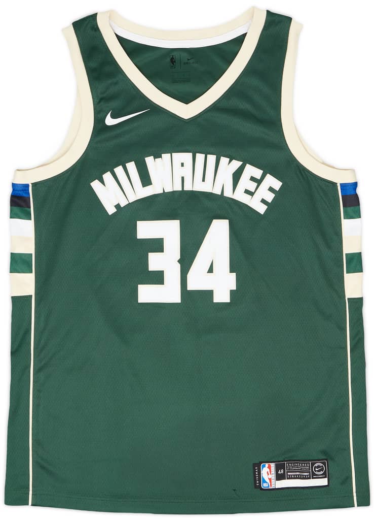 2017-25 Milwaukee Bucks Antetokounmpo #34 Nike Swingman Away Jersey - 7/10 - (L)