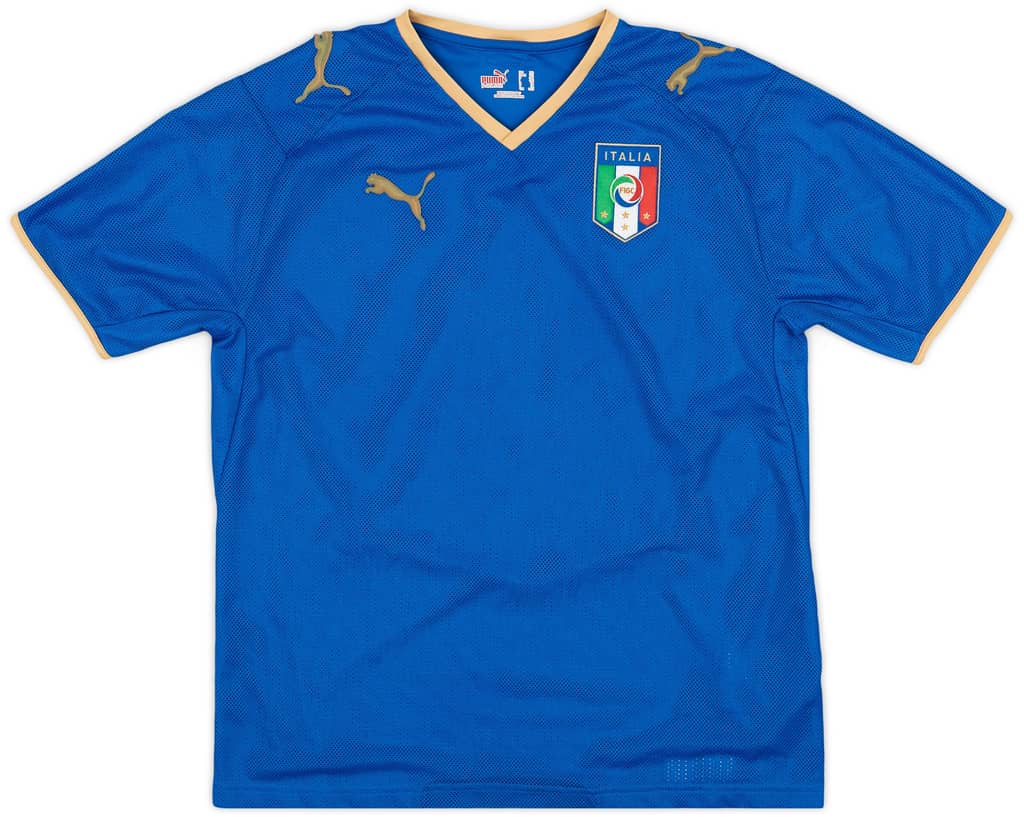 2007-08 Italy Home Shirt - 9/10 - (YXL)