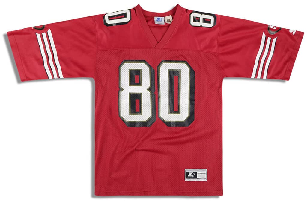 1996-00 San Francisco 49ers Rice #80 Starter Jersey (Home) XL