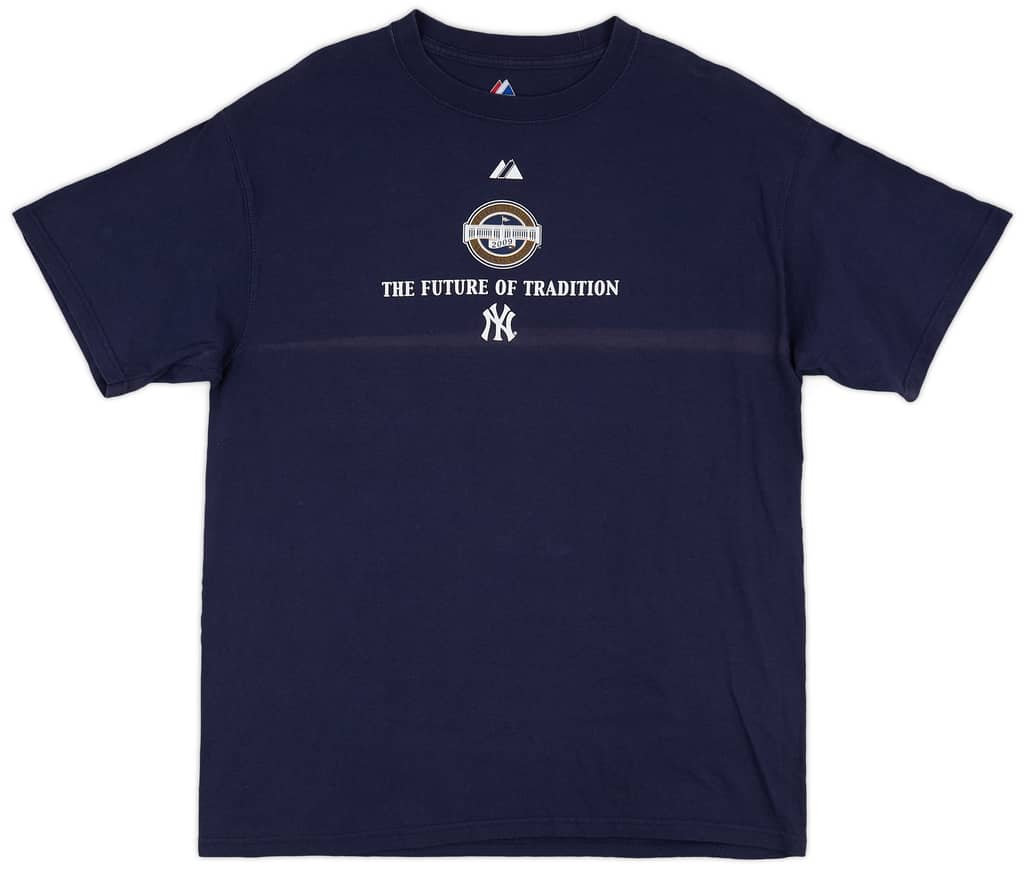 2009 New York Yankees Yankee Stadium Majestic Tee - 7/10 - (L)