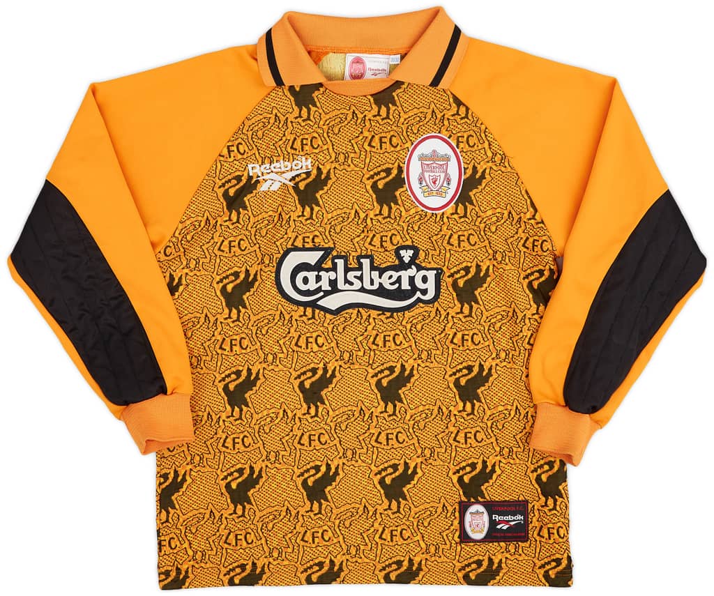 1996-97 Liverpool GK Shirt - 6/10 - (L.Boys)