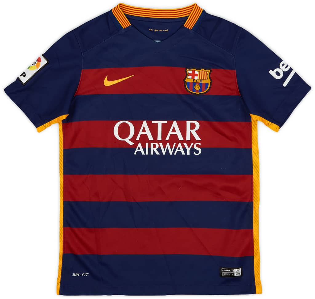2015-16 Barcelona Home Shirt - 8/10 - (M.Boys)
