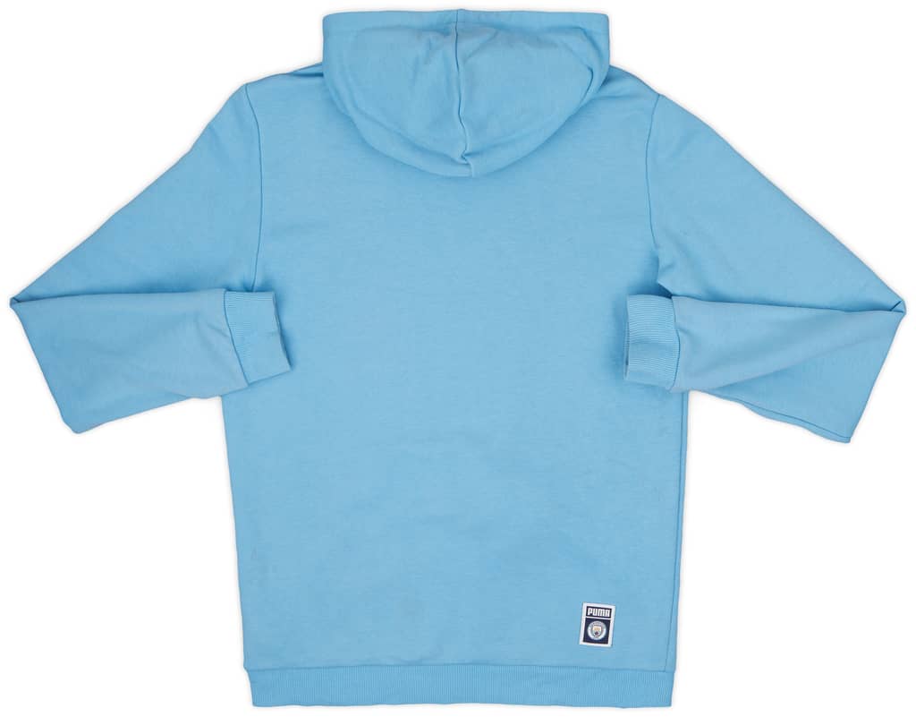 2019-20 Manchester City Puma Hooded Sweat Top - 6/10 - (XL.Boys)