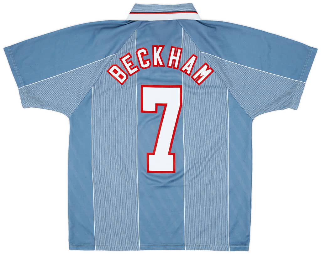 1996-97 England Away Shirt Beckham #7 - 6/10 - (L)