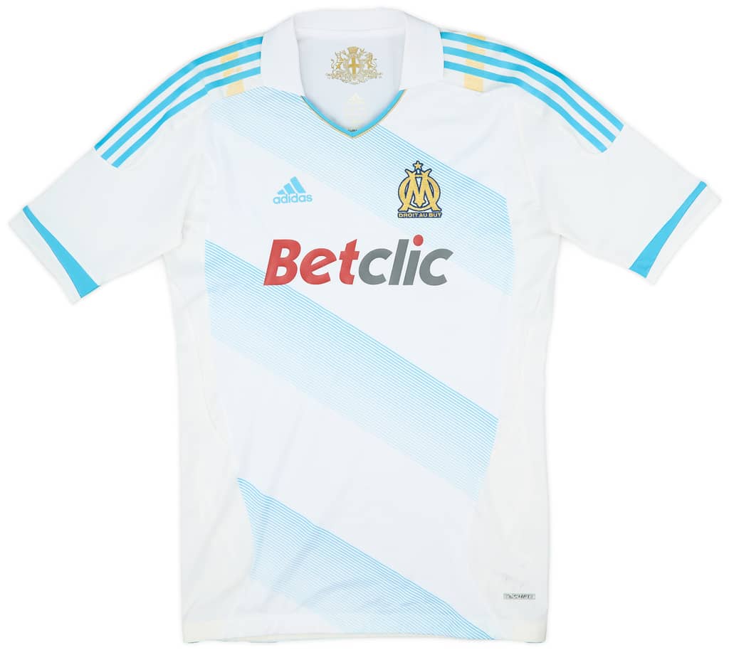 2011-12 Olympique Marseille Player Issue TechFit Home Shirt - 6/10 - (XXL)