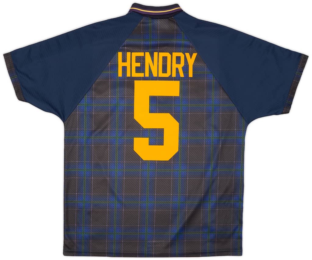 1994-96 Scotland Home Shirt Hendry #5 - 8/10 - (XL)