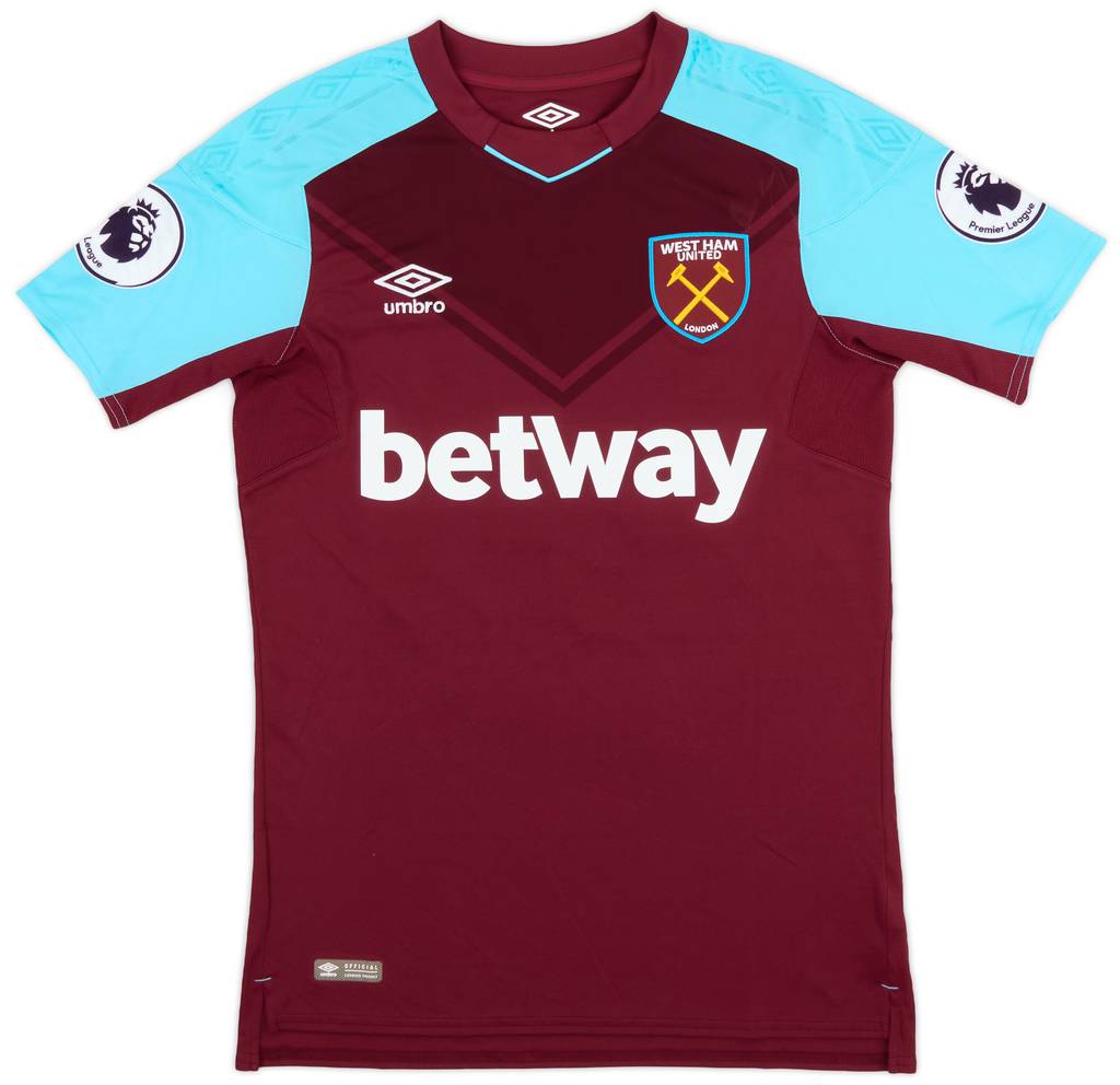 2017-18 West Ham Match Issue Home Shirt A. Ayew #20