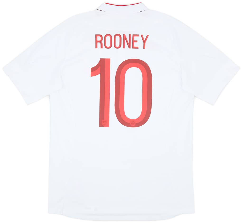 2012-13 England 'Poland/Ukraine' Home Shirt Rooney #10 - 9/10 - (L)