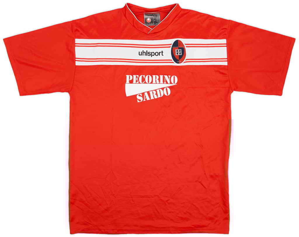 2000-01 Cagliari Player Issue Uhlsport Training Shirt #7 - 7/10 - (XL)