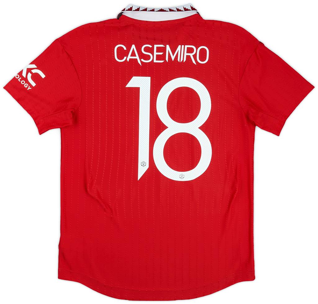 2022-23 Manchester United Authentic Home Shirt Casemiro #18 - 9/10 - (M)