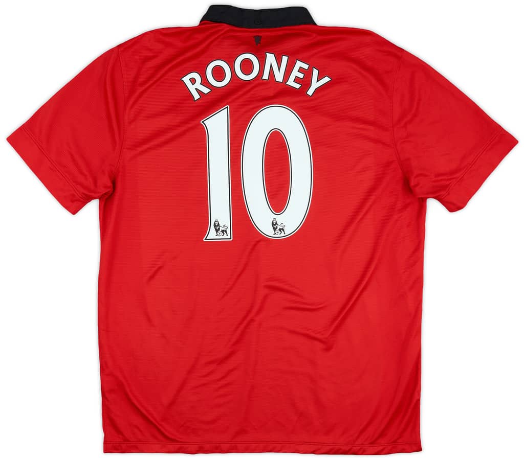 2013-14 Manchester United Home Shirt Rooney #10 - 5/10 - (XL)