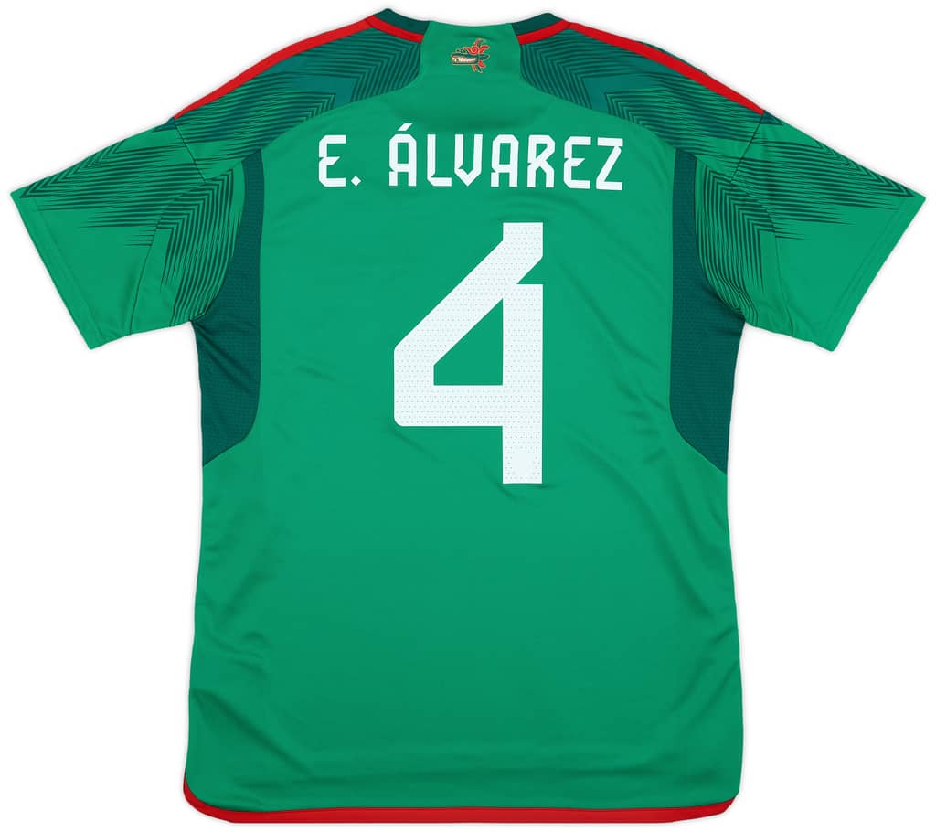 2022-23 Mexico Home Shirt E.Alvarez #4 - As New