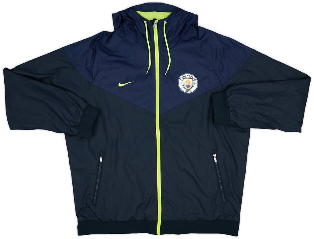 2018-19 Manchester City Nike Hooded Track Jacket - 8/10 - (XL)