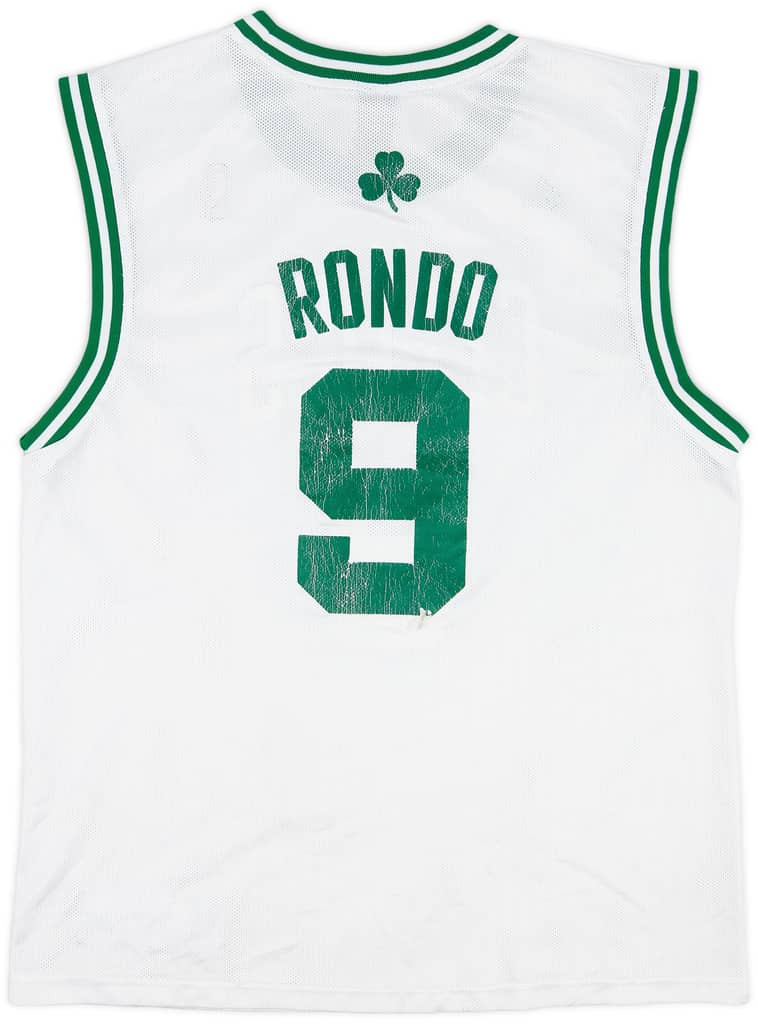 2006-10 Boston Celtics Rondo #9 adidas Home Jersey - 3/10 - (L)
