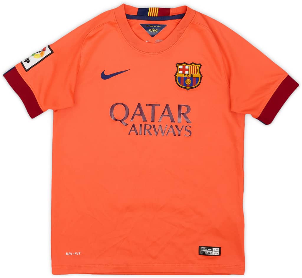 2014-15 Barcelona Away Shirt - 8/10 - (M.Boys)