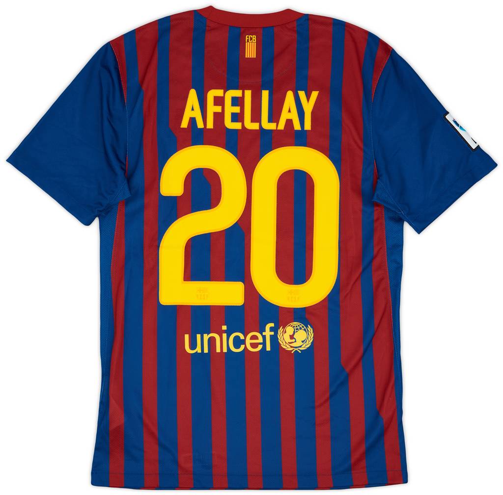 2011-12 Barcelona Home Shirt Afellay #20 - 9/10 - (S)