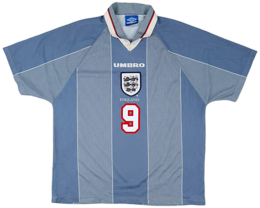 1996-97 England Away Shirt Shearer #9 - 7/10 - (XL)
