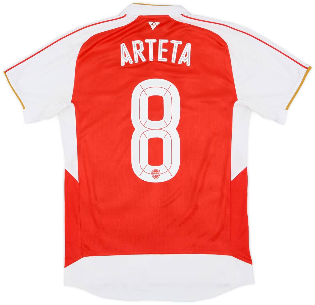 2015-16 Arsenal Home Shirt Arteta #8 - 9/10 - (S)