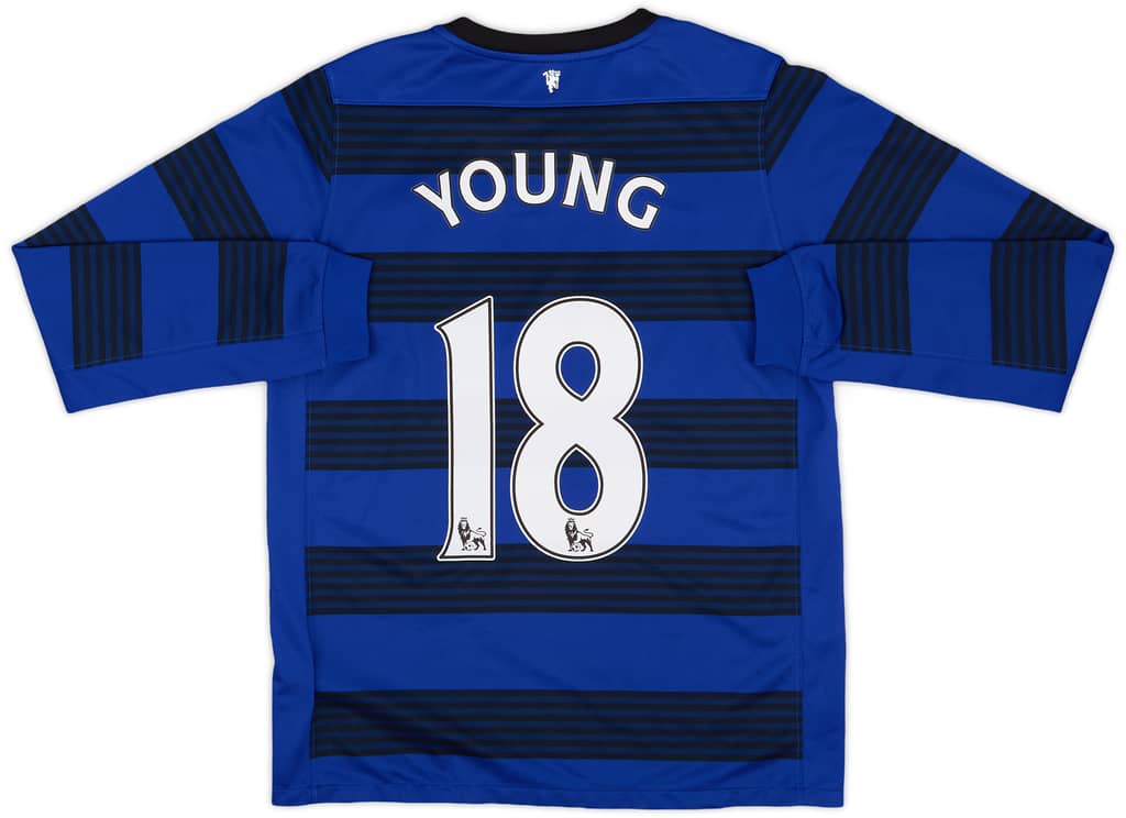 2011-13 Manchester United Away L/S Shirt Young #18 - 8/10 - (XL.Boys)