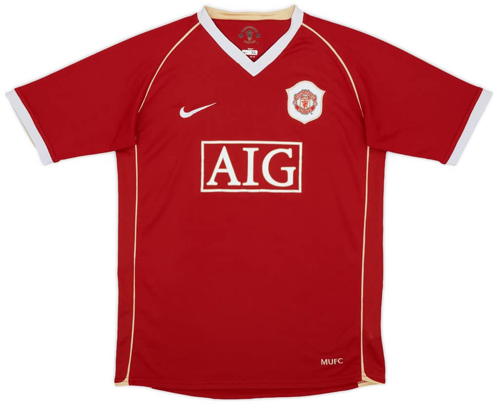 2006-07 Manchester United Home Shirt Carrick #16 - 7/10 - (XL.Boys)