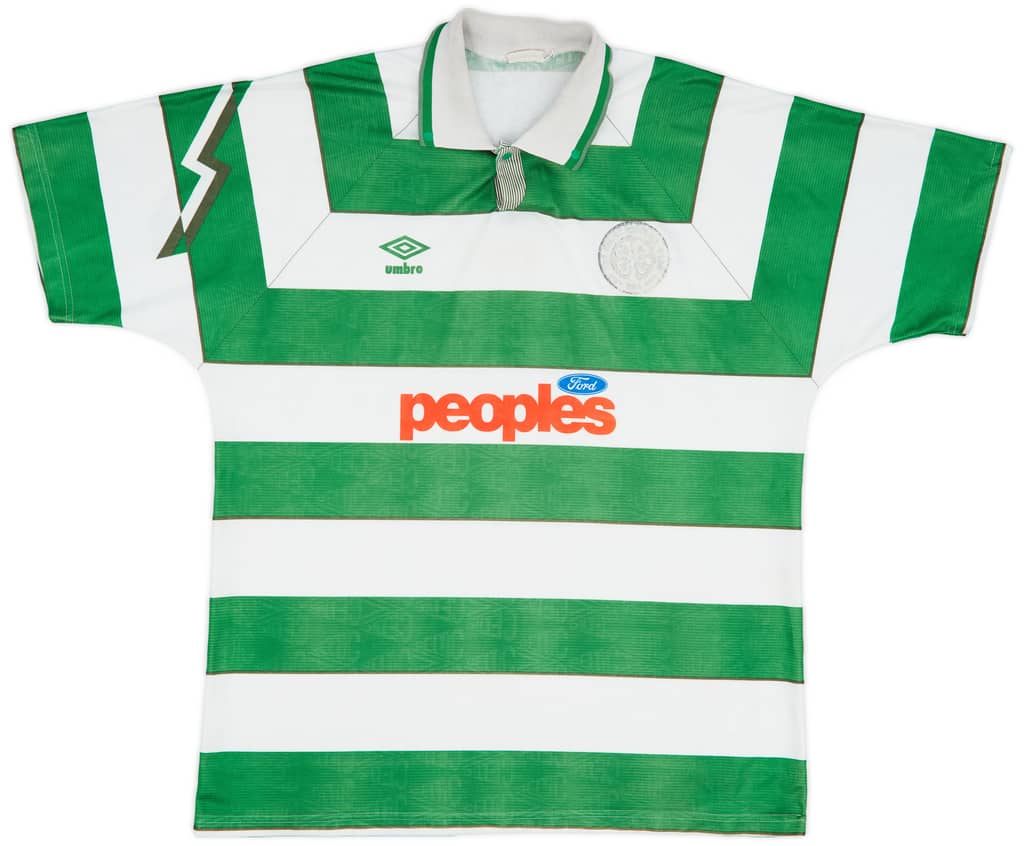 1991-92 Celtic Home Shirt - 4/10 - (XL)