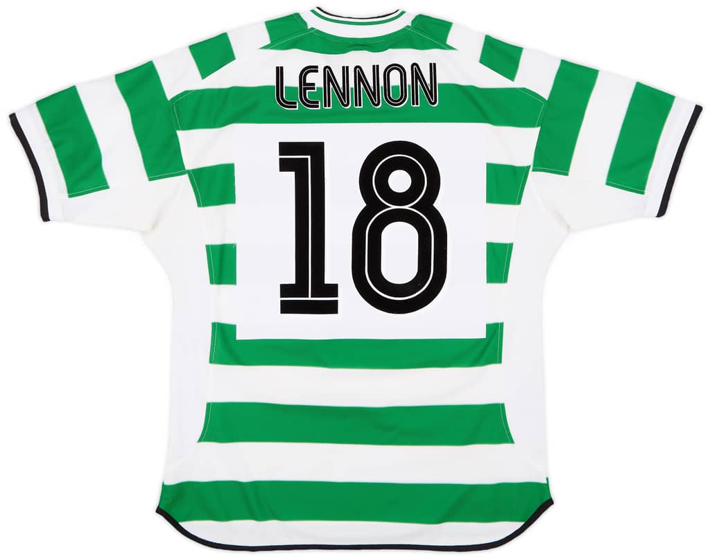 2001-03 Celtic Home Shirt Lennon #18 - 9/10 - (L)