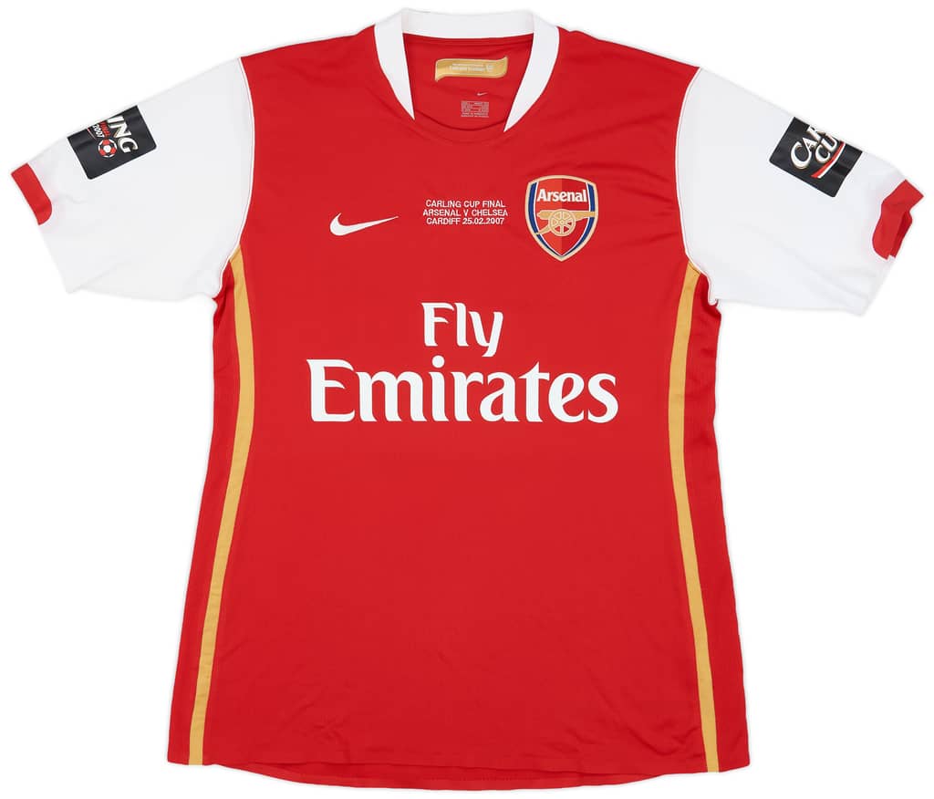 2007 Arsenal Carling Cup Final Player Issue Home Shirt - 8/10 - (L)