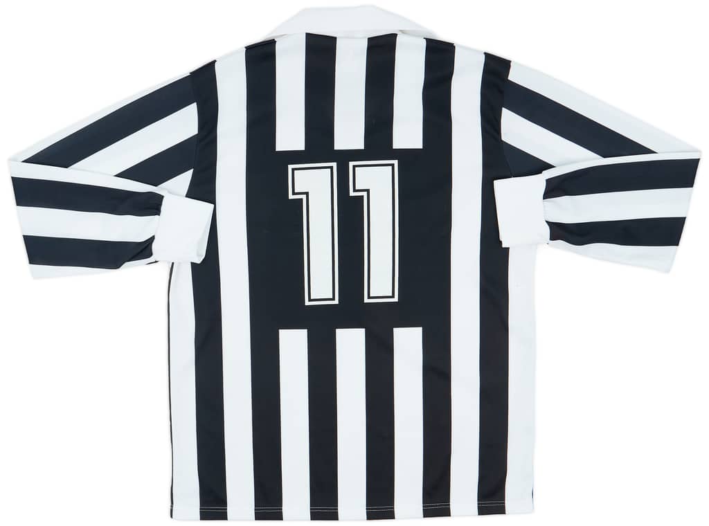 1989-90 Juventus Basic Home L/S Shirt #11 - 7/10 - (XL)