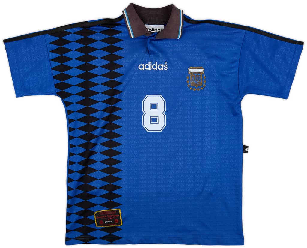 1994-95 Argentina Away Shirt Riquelme #8 - 8/10 - (S)