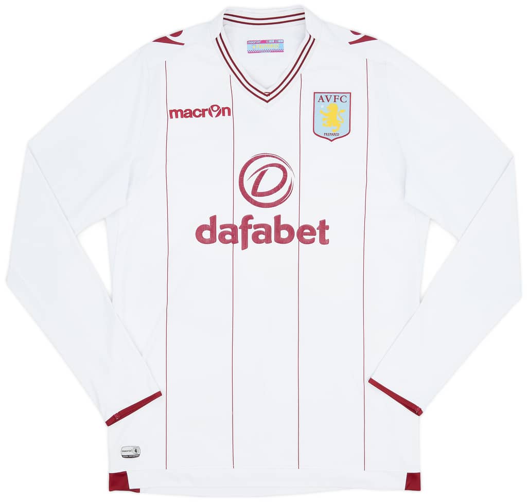 2014-15 Aston Villa Away L/S Shirt - 5/10 - (L)