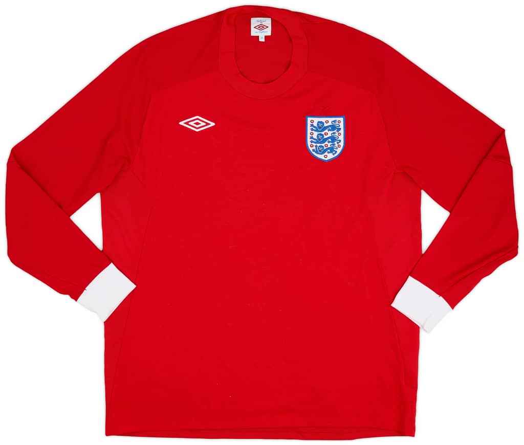 2010-11 England Away L/S Shirt - 9/10 - (XL)