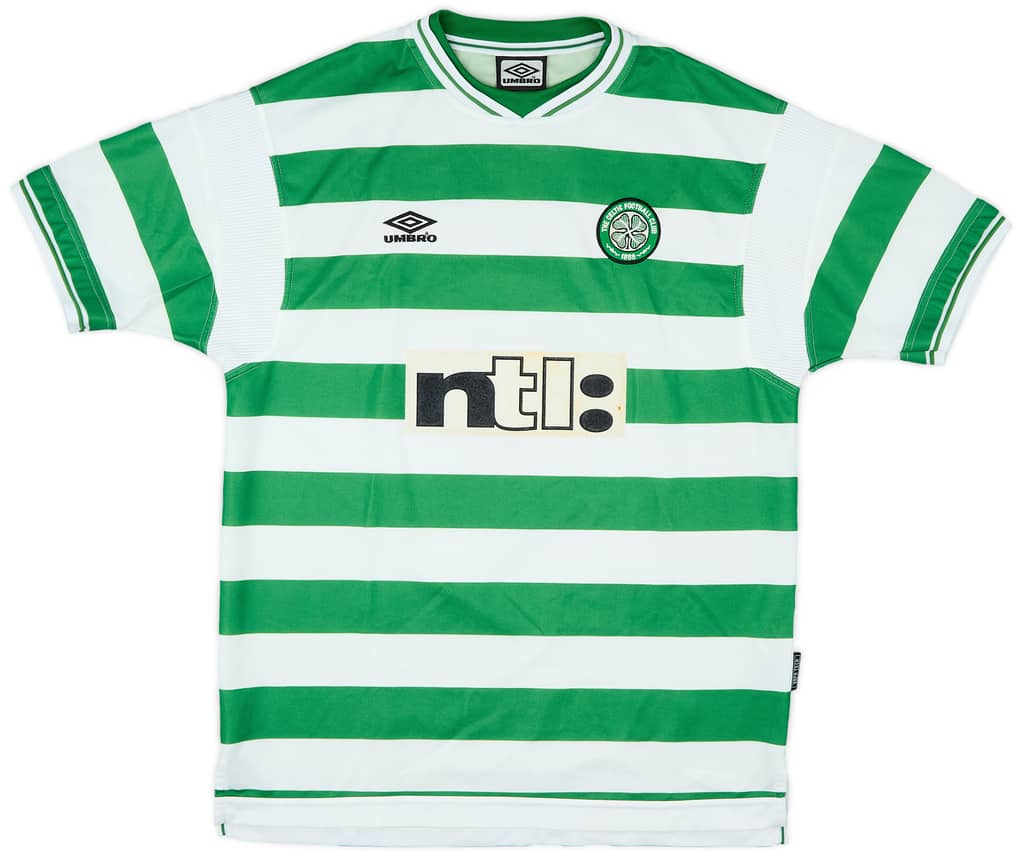 1999-01 Celtic Home Shirt Stubbs #6 - 7/10 - (XL)