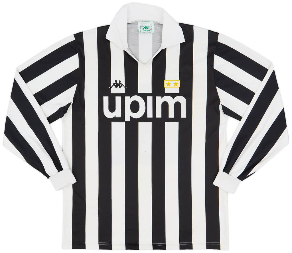 1989-90 Juventus Basic Home L/S Shirt - 8/10 - (XL)