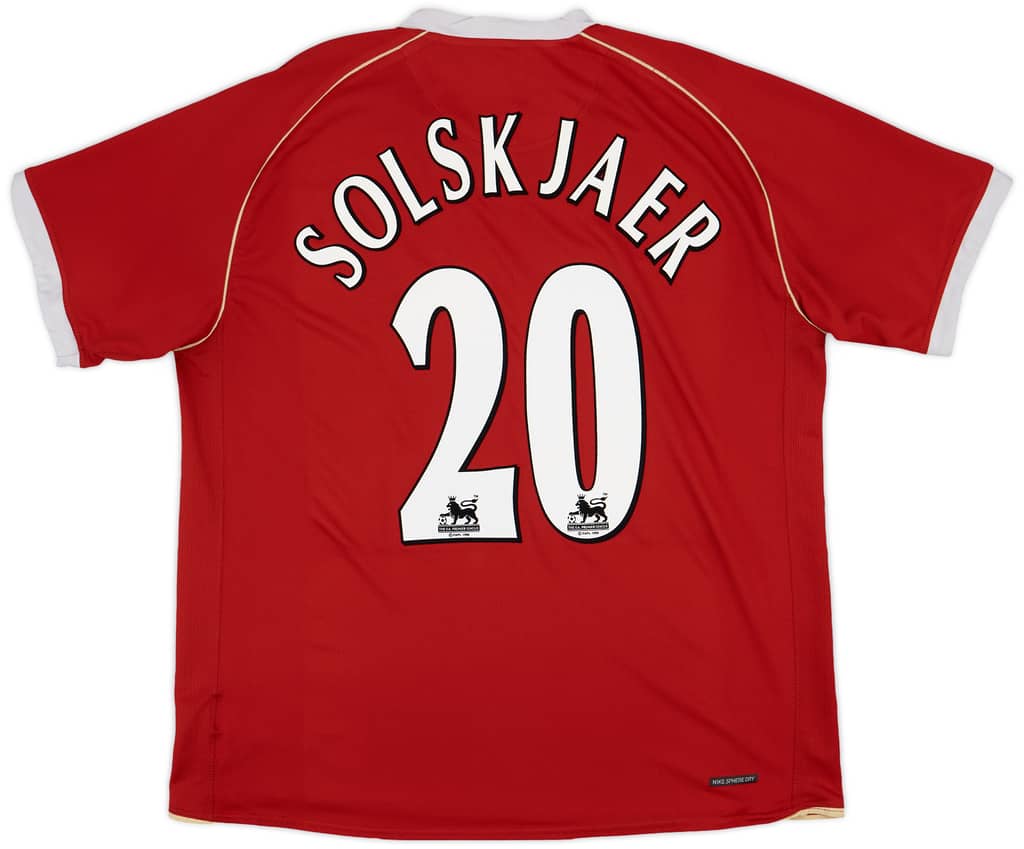 2006-07 Manchester United Home Shirt Solskjaer #20 - 5/10 - (XL)