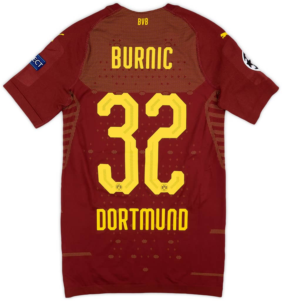 2018-19 Borussia Dortmund Player Issue Champions League Third Shirt Burnic #32
